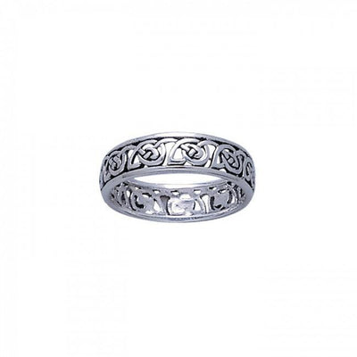 In the circle of life ~ Celtic Knotwork Sterling Silver Ring TR3453