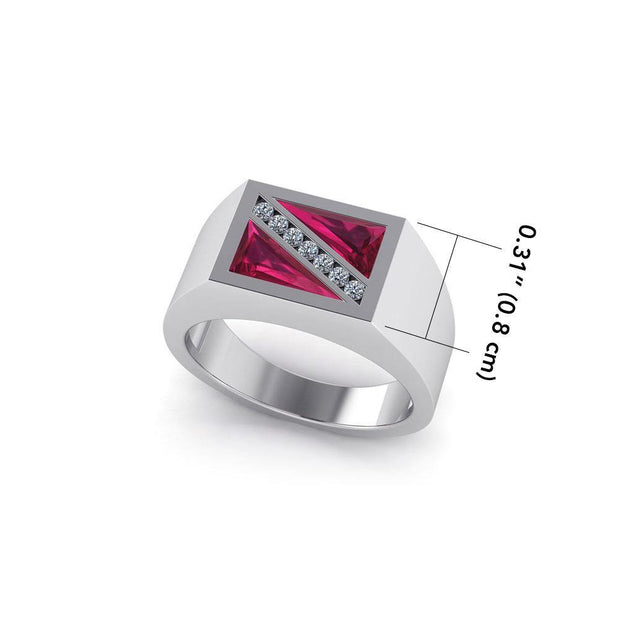 Exclusive Dive Flag Sterling Silver Ring TR3510