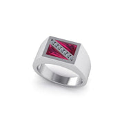 Exclusive Dive Flag Sterling Silver Ring TR3510