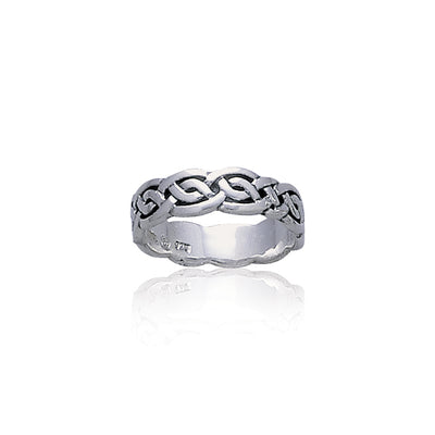 Celtic Knotwork Sterling Silver Ring TR353