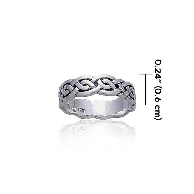 Celtic Knotwork Sterling Silver Ring TR353