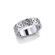 Celtic Knotwork Silver Wedding Ring TR355