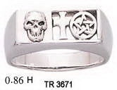 Skull Cross The Star Ring TR3671