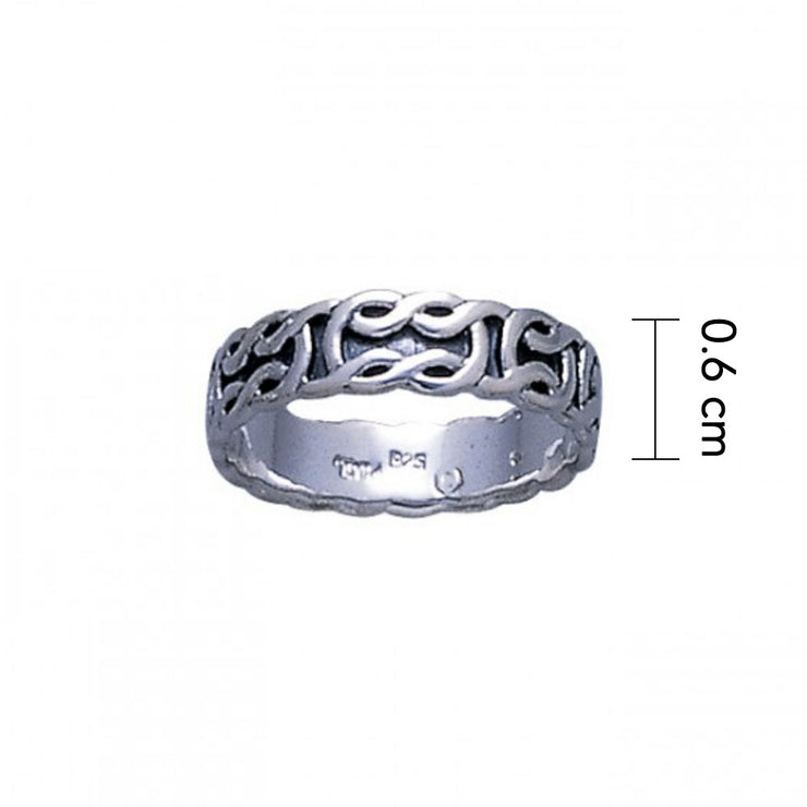 Celtic Knotwork Silver Ring TR371