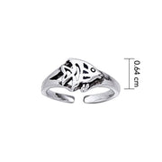A simple pleasure on the warm waters ~ Sterling Silver Jewelry Toe Ring TR3718
