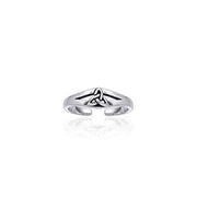 Celtic Triquetra Knot Sterling Silver Toe Ring TR3719