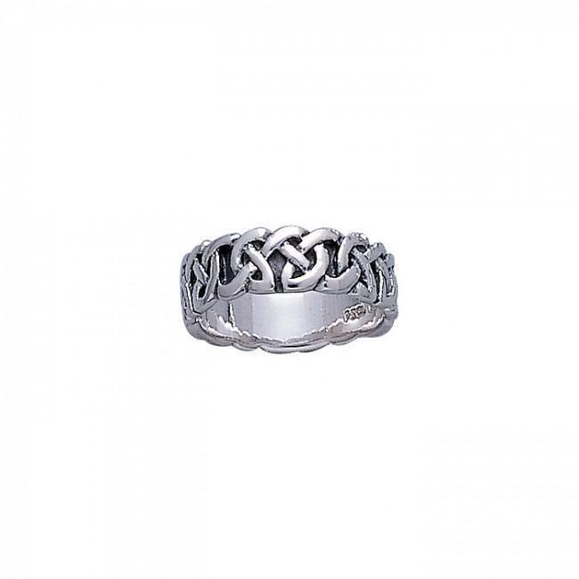 A symbol of the great Celtic pride ~ Celtic Knotwork Sterling Silver Ring TR373