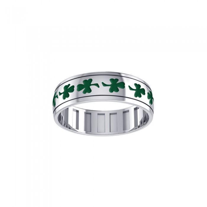Celtic Spinning Band Ring – Solid 925 Sterling Silver Rotating Thumb Ring Unisex