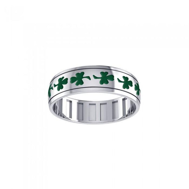 Celtic Shamrock Spinner Ring TR3751