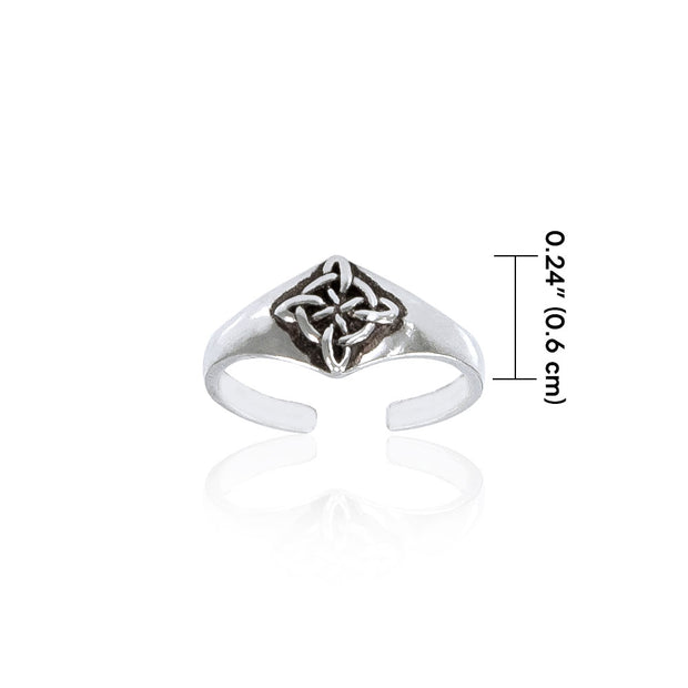 Celtic Four Point Quaternary Knot Silver Toe Ring TR3791