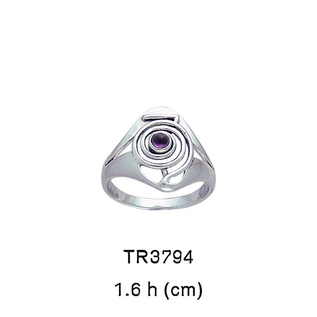 Choku Rei Reiki ~ Sterling Silver Ring with Gemstone TR3794