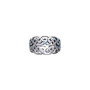 We are born to live in eternity ~ Celtic Knotwork Sterling Silver Ring TR392