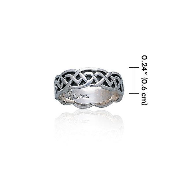 Celtic Knotwork Silver Ring TR393