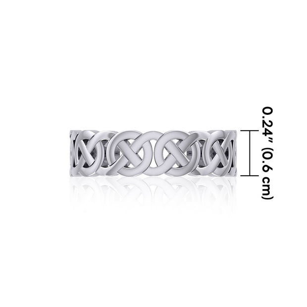 Celtic Knotwork Sterling Silver Ring TR396