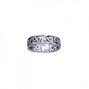 The light of an everlasting life ~ Sterling Silver Celtic Knotwork Ring TR397