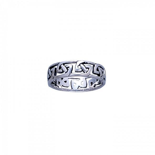 The light of an everlasting life ~ Sterling Silver Celtic Knotwork Ring TR397