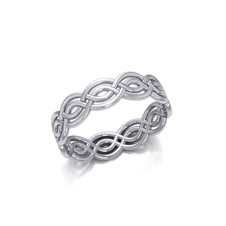 Live with no bounds ~ Celtic Knotwork Sterling Silver Ring TR399