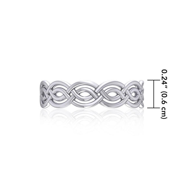 Live with no bounds ~ Celtic Knotwork Sterling Silver Ring TR399