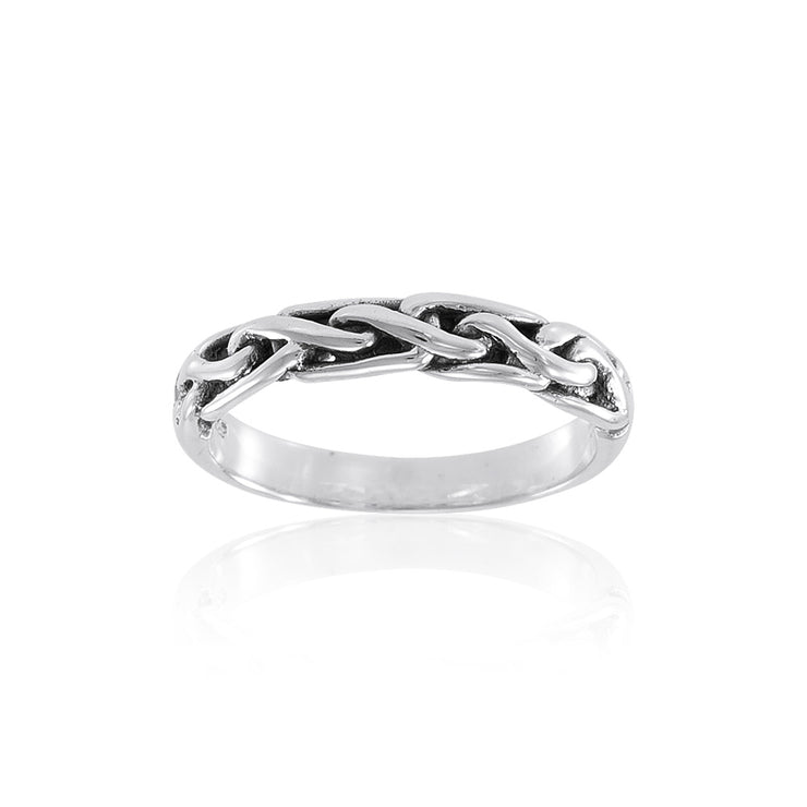 Celtic Knotwork Sterling Silver Ring TR418 Ring