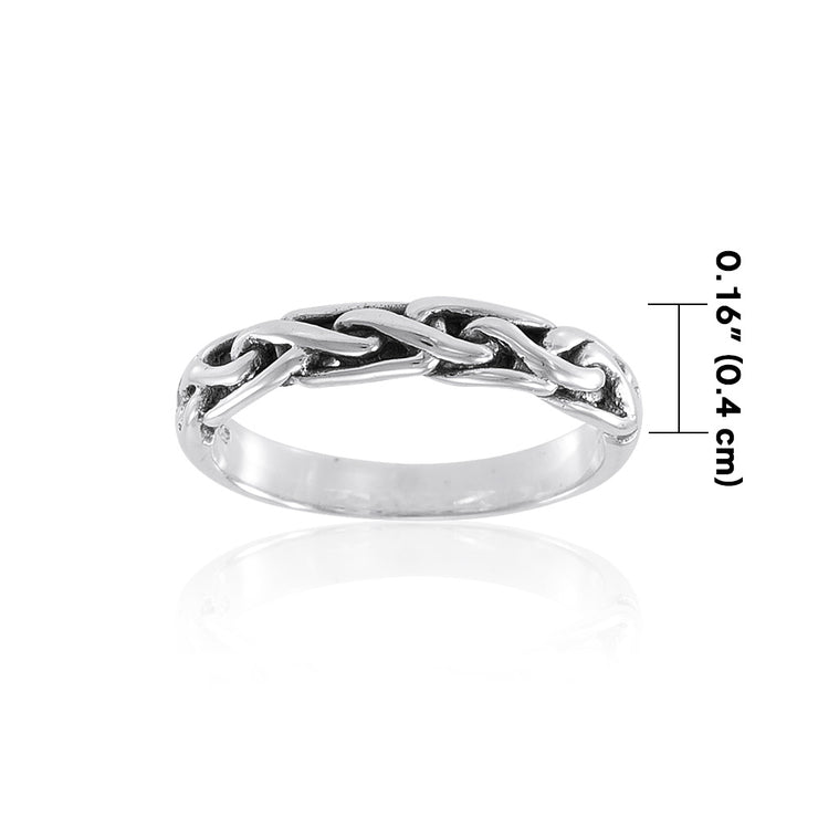 Celtic Knotwork Sterling Silver Ring TR418 Ring