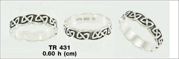 Unceasing life’s journey ~ Celtic Knotwork Sterling Silver Ring TR431