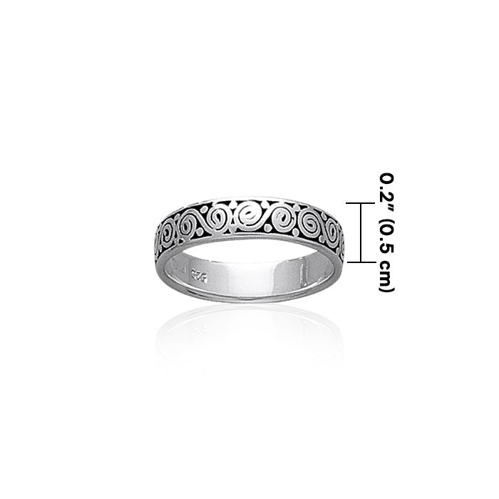 Celtic Silver Spiral Ring TR444 Ring