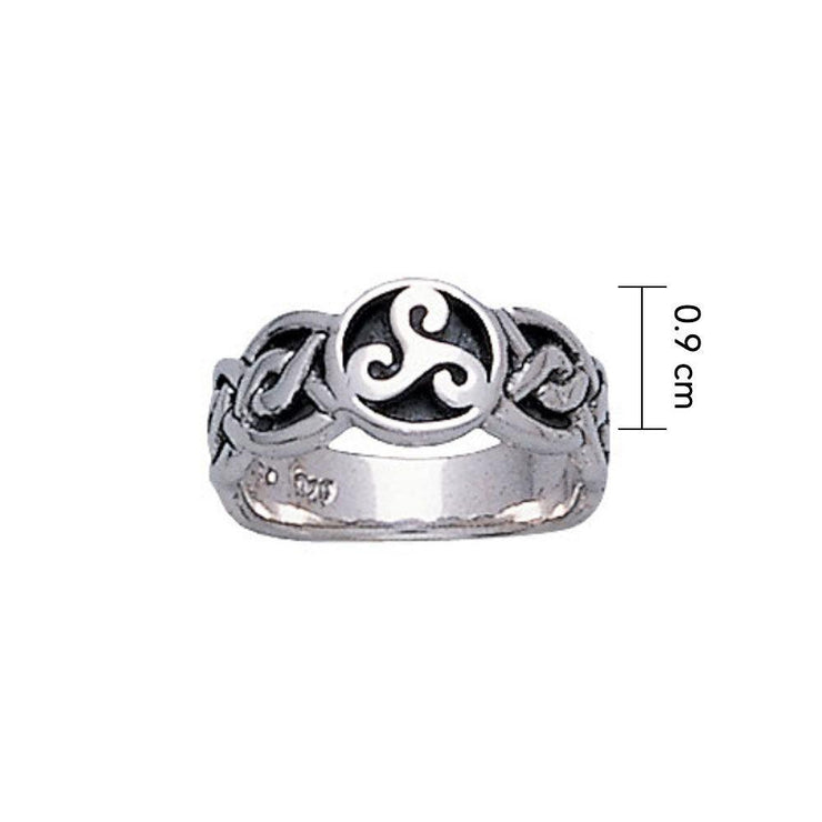 A Three-shaped affirmation ~ Sterling Silver Celtic Triquetra Ring TR579