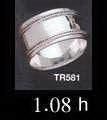 Double Braid Silver Wedding Ring TR581
