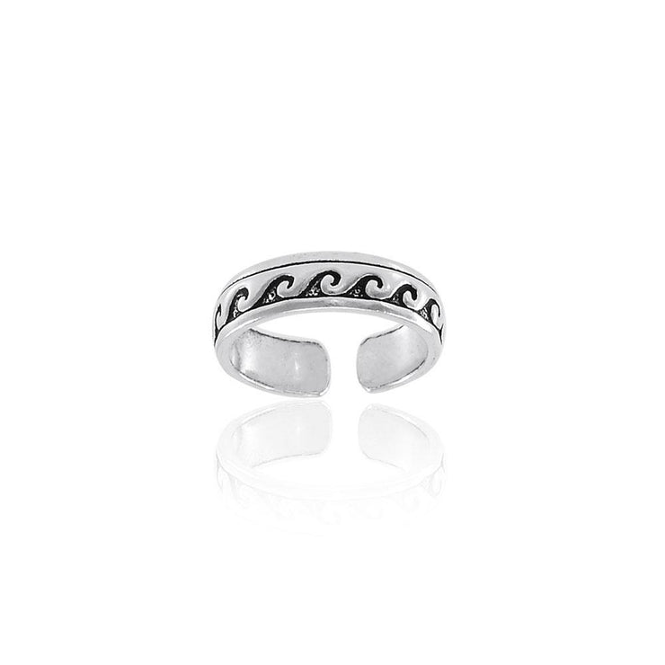 I played with the great waves of the sea ~ Sterling Silver Toe Ring TR603