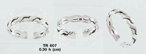 Waves Sterling Silver Toe Ring TR607