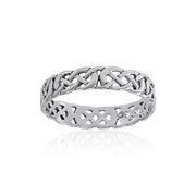 Celtic Knotwork Sterling Silver Ring TR619