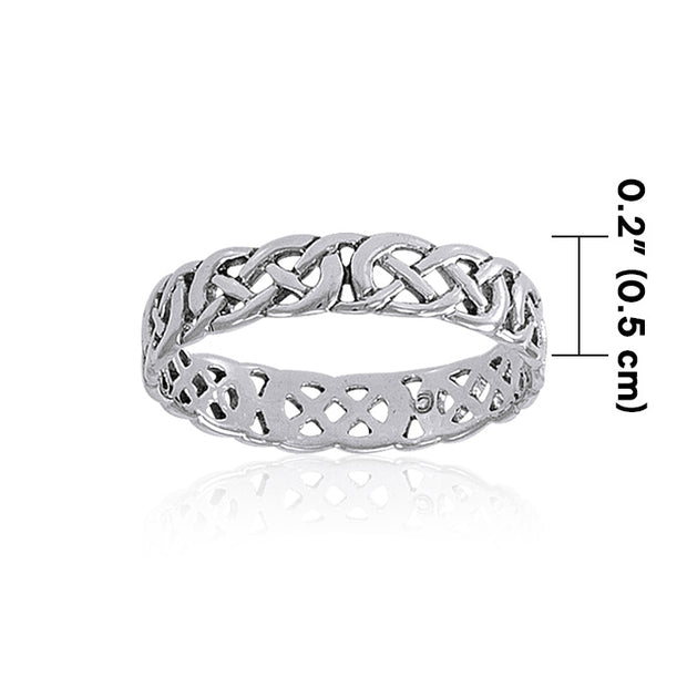 Celtic Knotwork Sterling Silver Ring TR619