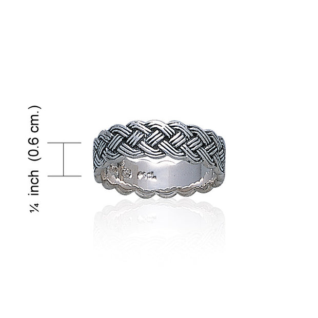 An endless weave ~ Sterling Silver Celtic Knotwork Ring TR652