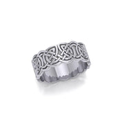 To love and behold for a lifetime ~ Celtic Knotwork Sterling Silver Wedding Ring TR660 Ring