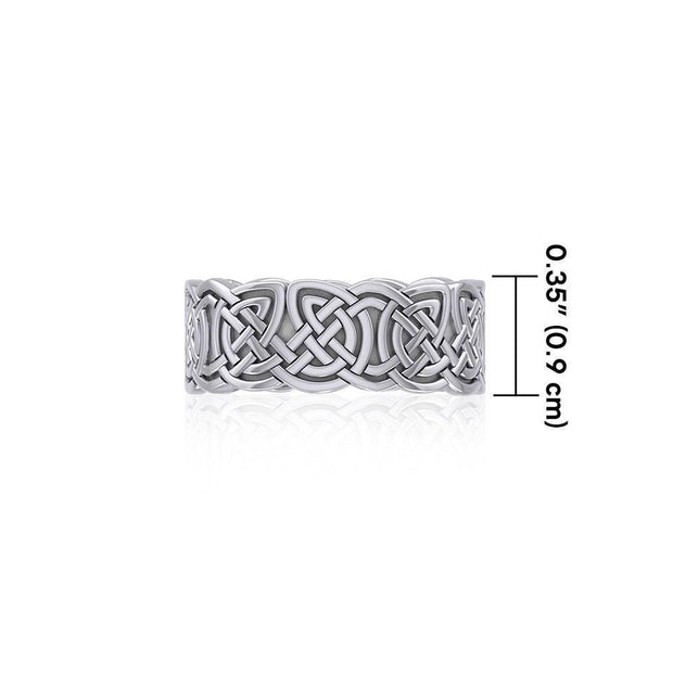 To love and behold for a lifetime ~ Celtic Knotwork Sterling Silver Wedding Ring TR660 Ring