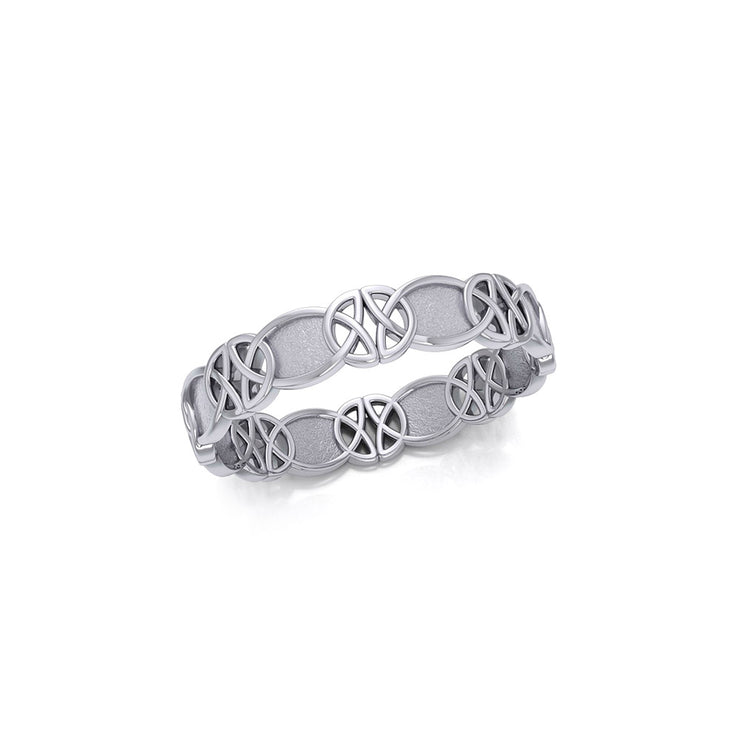 Celtic Knotwork Sterling Silver Ring TR676