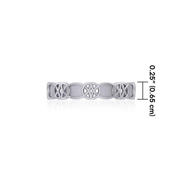 Celtic Knotwork Sterling Silver Ring TR676