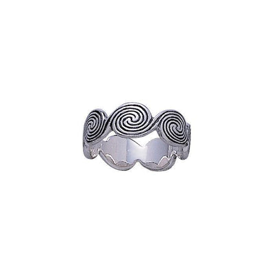 The beautiful wonders of spiral ~ Celtic Knotwork Sterling Silver Spiral Ring TR730