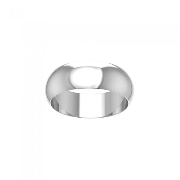 Smooth Silver Wedding Ring TR796