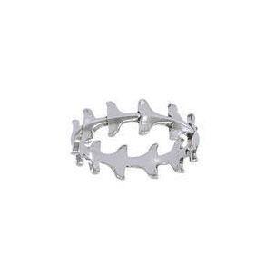 Whale Tail Sterling Silver Ring TR971