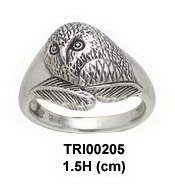 Ted Andrews Barn Owl Ring TRI205