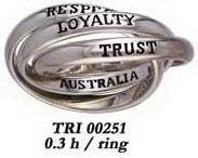 Respect Loyalty Trust Silver Ring TRI251