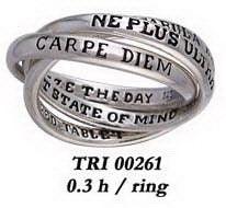 Tabula Rasa Ne Plus Ultra Carpe Diem Sterling Silver Ring TRI261