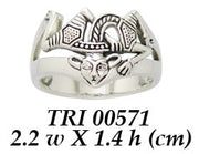 Silver Borre Viking Ring TRI571