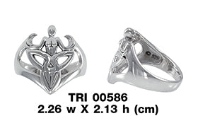 Triple Moon Goddess Ring TRI586