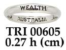 WEALTH AUSTRALIA Sterling Silver Ring TRI605