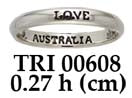 LOVE AUSTRALIA Sterling Silver Ring TRI608