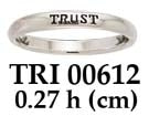 TRUST Sterling Silver Ring TRI612