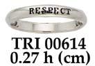 RESPECT Sterling Silver Ring TRI614