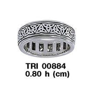 Create your own powerful statement ~ Celtic Triquetra Spinner Ring TRI884
